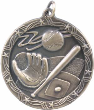 Shooting Star 1 3/4" Baseball Award Medal #2