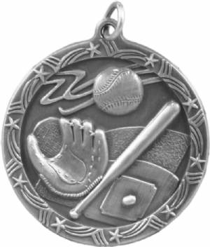 Shooting Star 1 3/4" Baseball Award Medal #3