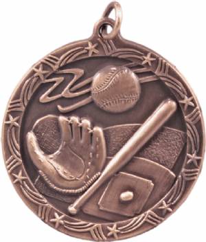 Shooting Star 1 3/4" Baseball Award Medal #4
