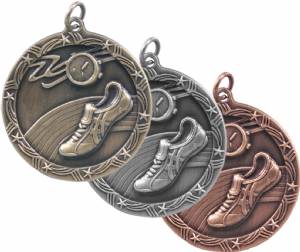 Shooting Star 1 3/4" Track Award Medal