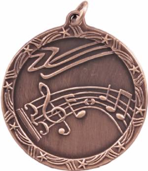 Shooting Star 1 3/4" Music Award Medal #4