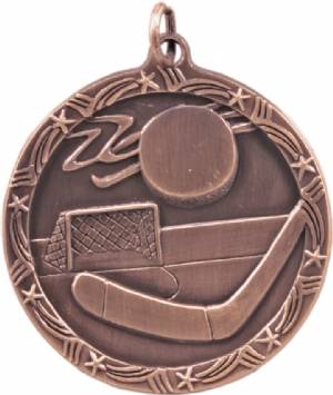 Shooting Star 1 3/4" Hockey Award Medal #4