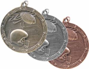 Shooting Star 2 1/2" Football Award Medal