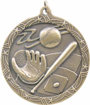 Shooting Star 2 1/2" Baseball Award Medal #2