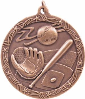 Shooting Star 2 1/2" Baseball Award Medal #4