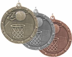 Shooting Star 2 1/2" Basketball Award Medal