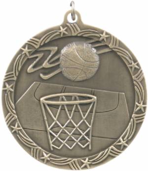 Shooting Star 2 1/2" Basketball Award Medal #2