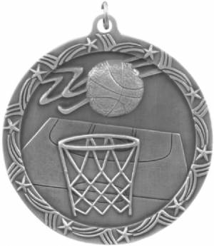 Shooting Star 2 1/2" Basketball Award Medal #3