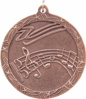 Shooting Star 2 1/2" Music Award Medal #4