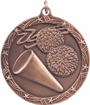 Shooting Star 2 1/2" Cheerleading Award Medal #4