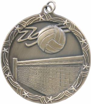 Shooting Star 2 1/2" Volleyball Award Medal #2