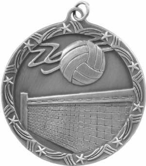 Shooting Star 2 1/2" Volleyball Award Medal #3