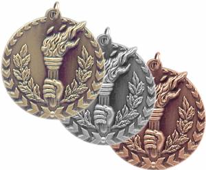 Millennium 1 3/4" Award Torch Medal