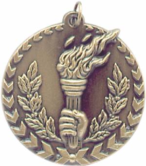 Millennium 1 3/4" Award Torch Medal #2