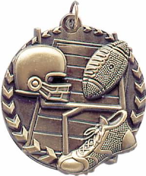 Millennium 1 3/4" Award Football Medal #2