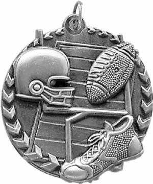 Millennium 1 3/4" Award Football Medal #3