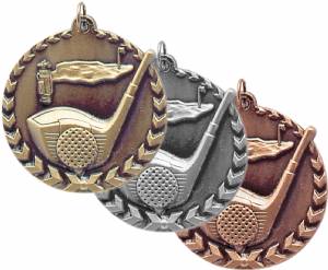 Millennium 1 3/4" Award Golf Medal #1