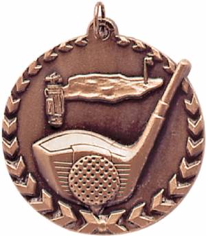 Millennium 1 3/4" Award Golf Medal #4