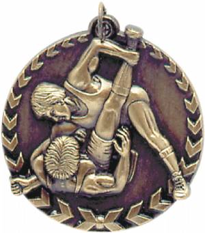 Millennium 1 3/4" Award Wrestling Medal #2