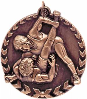 Millennium 1 3/4" Award Wrestling Medal #4