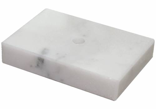 White Marble Trophy Base 2 1/2" x 4" 1 Hole