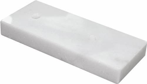 White Marble Trophy Base 2 1/2" x 6" 2 Hole