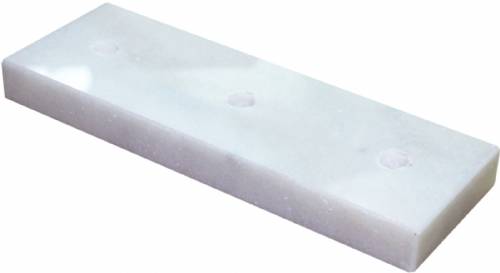 White Marble Trophy Base 7 1/2" x 3" 3 Hole