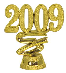 2" 2009 Year Date Trophy Trim Piece