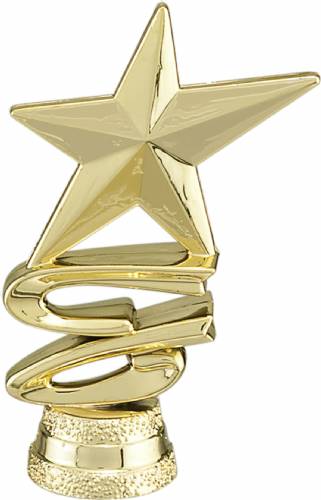 2 3/4" Gold Star Ribbon Standup Trim