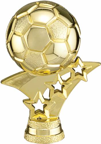 2 3/4" Gold Soccer 3-Star Trophy Trim Piece