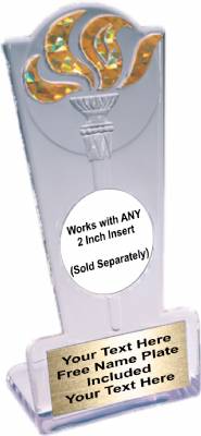 Clear / Gold 8" Torch Stand Trophy