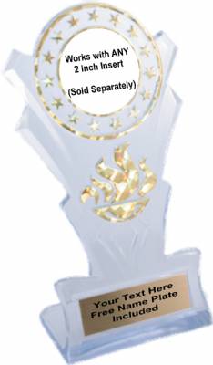 Clear / Gold 8" Star Torch Stand Trophy #1