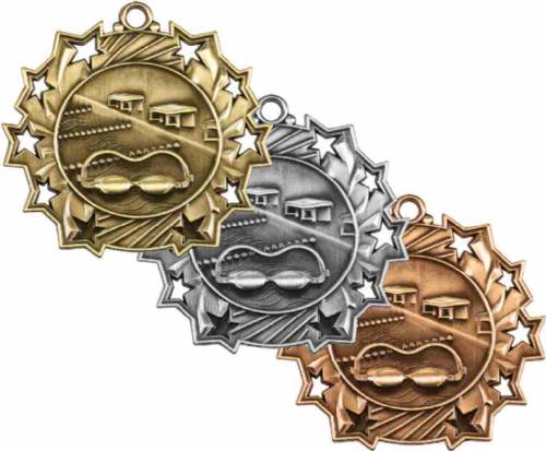 Ten Star Series Swim Award Medal