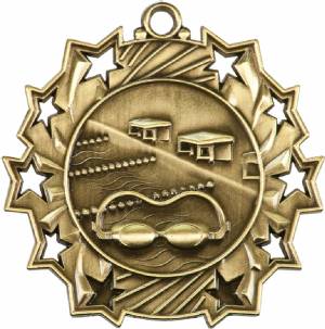 Ten Star Series Swim Award Medal #2