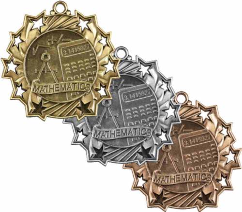 Ten Star Series Math Award Medal