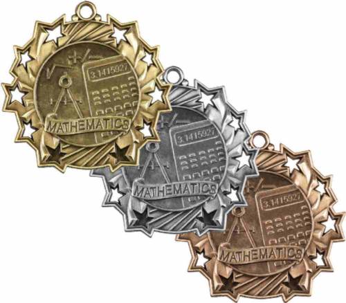 Ten Star Series Math Award Medal