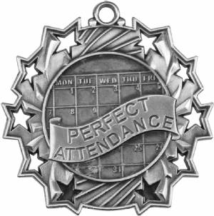 Ten Star Series Perfect Attendance Award Medal #3