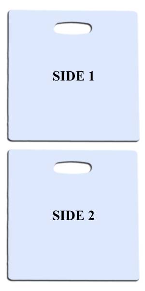 Custom 3 1/2" x 3 1/2" Square Double Sided FRP Bag Tag #3