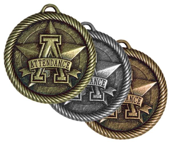 2" Attendance Value Series Award Medal (Style A)