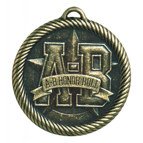 2" A - B Honor Roll Value Series Award Medal (Style A) #2