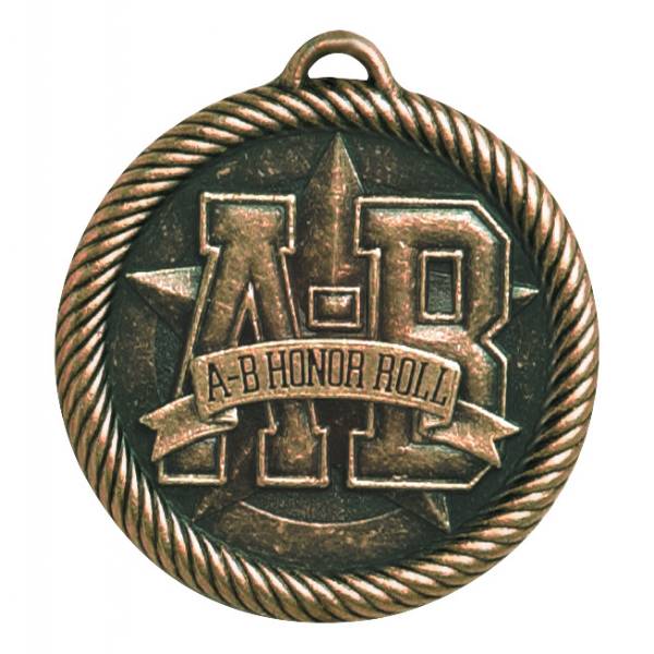 2" A - B Honor Roll Value Series Award Medal (Style A) #4