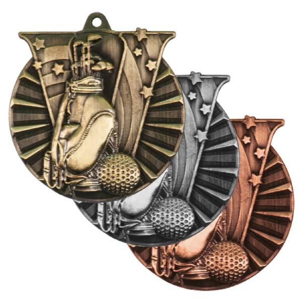 2" Golf Victory Series Award Medal