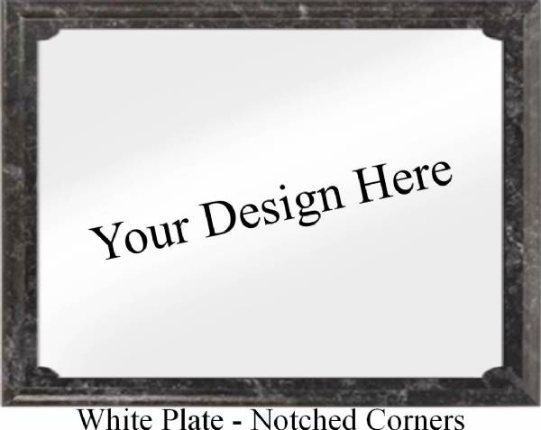 Black Marble Finish Wood Plaque - Custom - Landscape #9