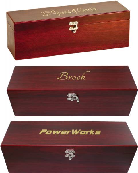 Rosewood Finish Single Wine Box with Tools Gift Set #3