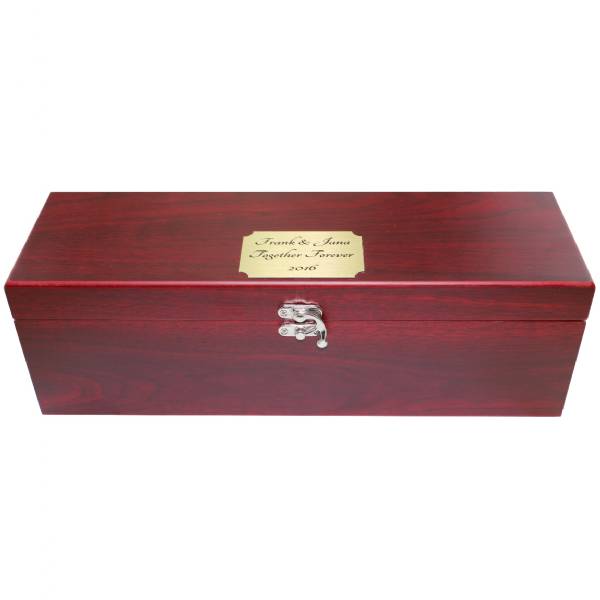 Rosewood Finish Single Wine Box with Tools Gift Set #4