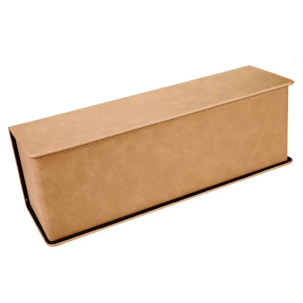 Light Brown Leatherette Single Wine Box with Tools #4