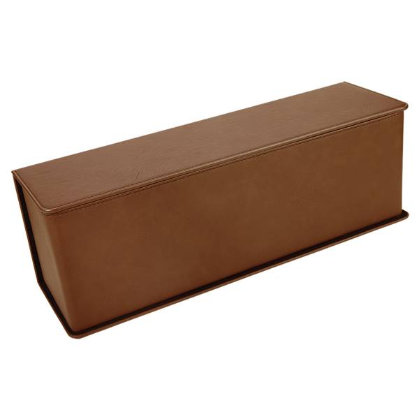 Dark Brown Leatherette Single Wine Box with Tools #4
