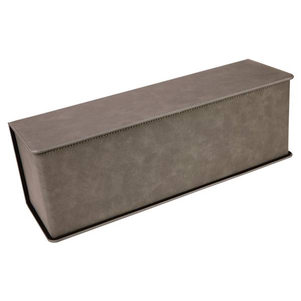 Gray Leatherette Single Wine Box with Tools #4