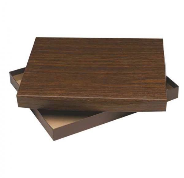 10 1/2" x 13" Walnut Foiled Plaque Box