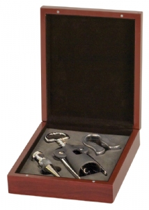 Rosewood Finish 3-Piece Wine Tool Gift Set